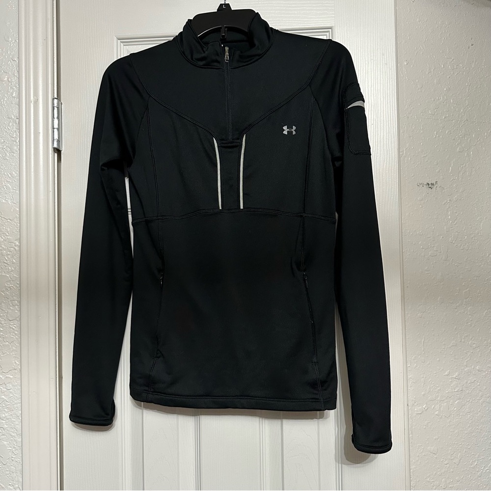 Under Armour ColdGear 1/4 Zip Pullover Reflective Details Size Medium